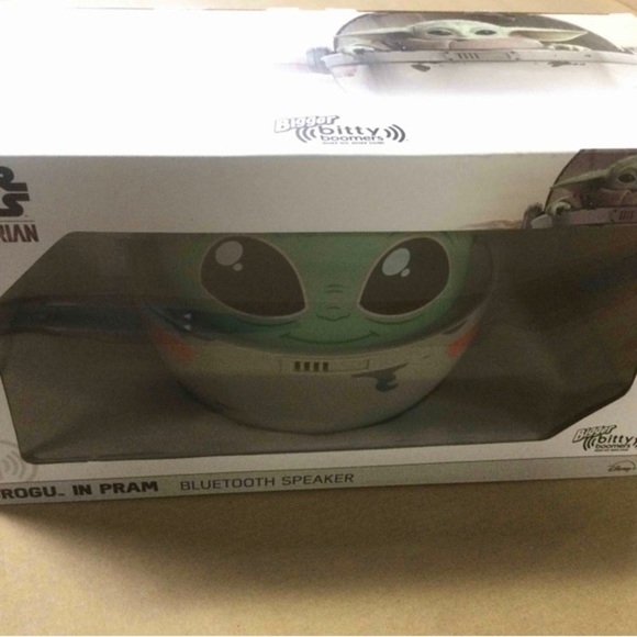 Star Wars Mini BlueTooth Speaker 8" Grogu in Pram 8hr playtime NIB - Picture 4 of 6